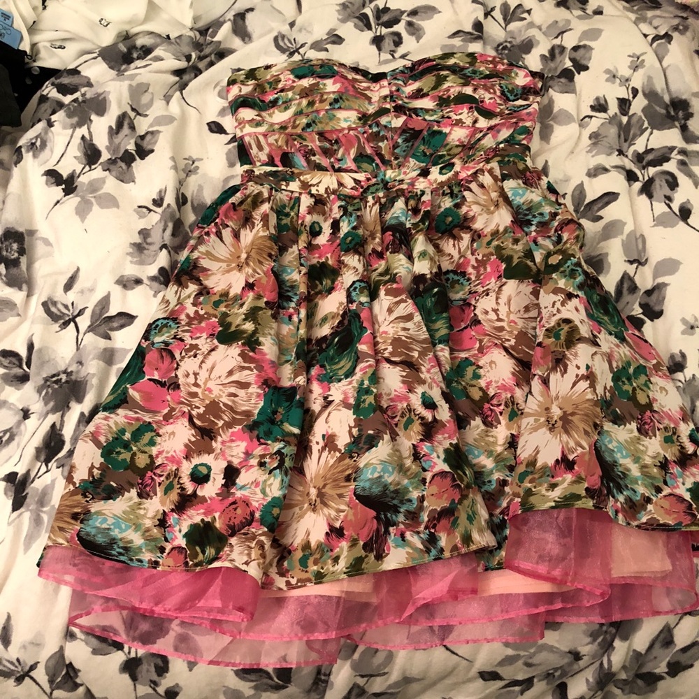 Minuet floral dress with tulle